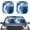 Blue & Gold Abstract Fluid Marble Pattern, variant on Uourmeti 2-Piece Black Marble Vein Windshield Sun Shade - Foldable UV & Heat Blocker, Universal Fit for Sedans, SUVs & Trucks - Stylish Auto Interior Accessory