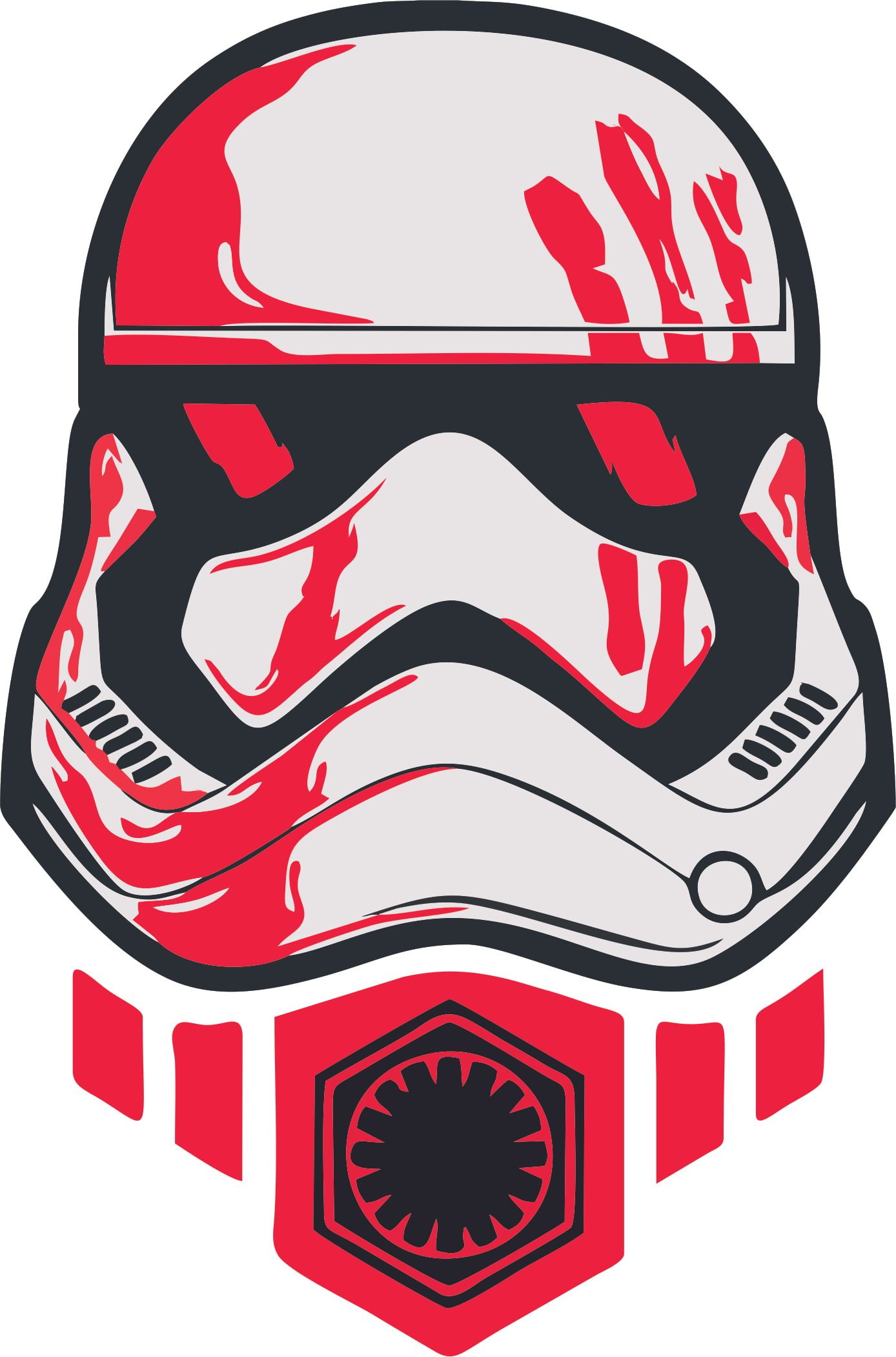 Storm Trooper Head Star Wars Cartoon Character Wall Art Vinyl Sticker