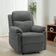 thumbnail image 1 of Korser Sillón Reclinable Pequeño,Manual con Bolsillos,Para Sala,Pana,Gris, 1 of 7
