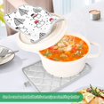 thumbnail image 3 of Yayeee Pot Holders Kitchen Heat Resistant with Pocket 7"x9.8" Cotton Oven Cooking Hot Pads, Black Cartoon Snowmen, 3 of 7