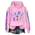 thumbnail image 1 of WZXFASHION Chandail en Molleton de Football pour Femmes Imprimé Graphique Dimanche Décontracté Manches Longues Col Rond 2025 Chandail Automne Liquidation Chandail pour Femmes, 1 of 4
