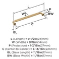 thumbnail image 5 of Amerock Cowrie 8-13/16 inch (224mm) Center-to-Center Champagne Bronze Cabinet Pull, 5 of 6