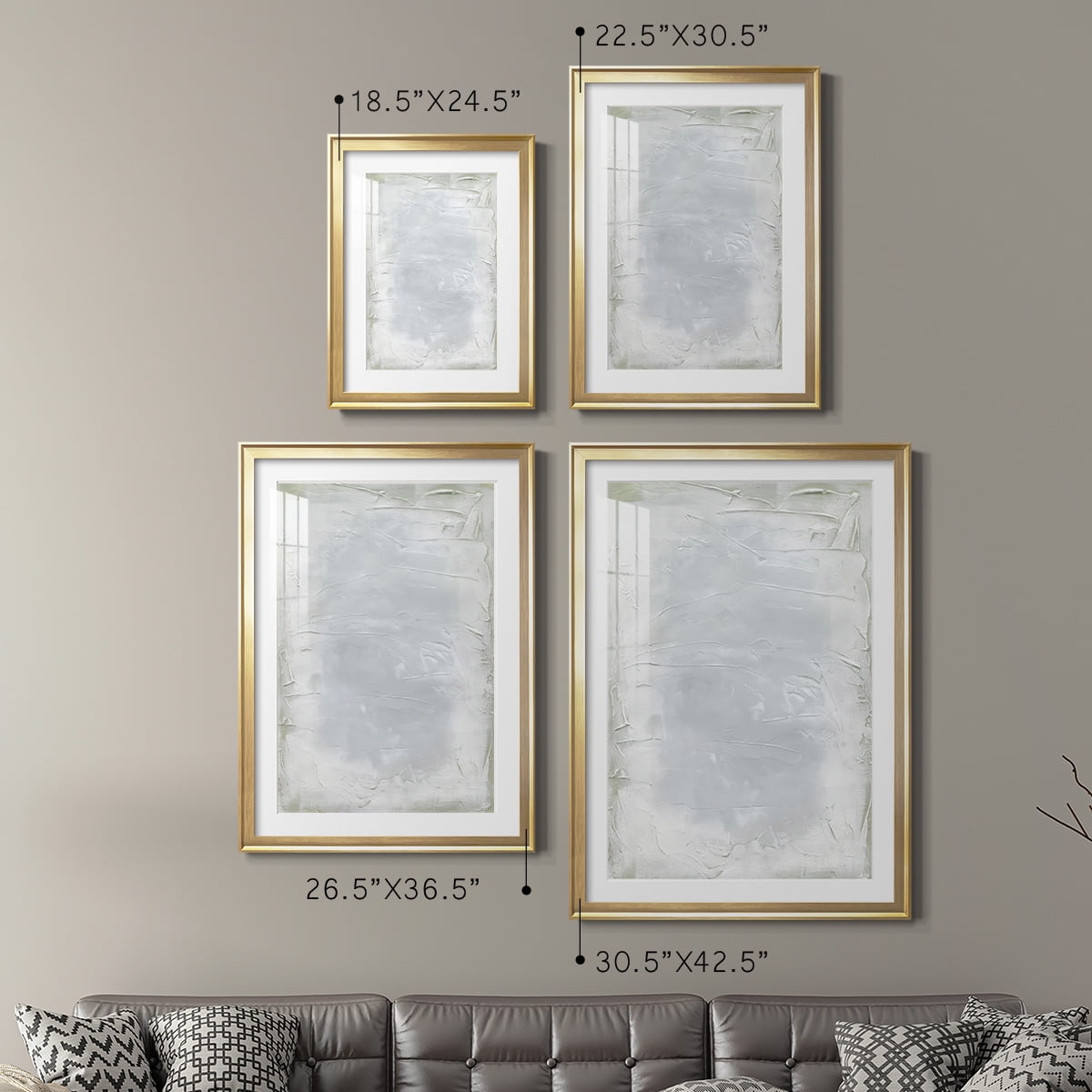Wexford Home Subtle Transitions I Premium Framed Print, 26.5" x 36.5" - Ready to Hang, Gold (Set of 2)