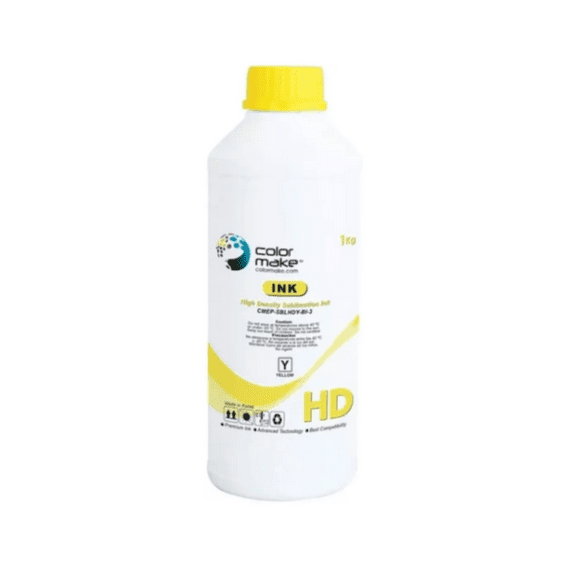 Bote Tinta Sublimar Imprimir Hd 1 Litro Amarillo Color Make