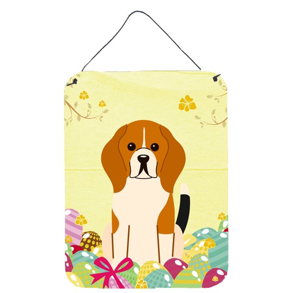 Carolines Treasures BB6040DS1216 Easter Eggs Beagle Tricolor Wall or Door Hanging Prints
