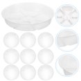 thumbnail image 4 of Qumonin 10 Clear Plastic Plant Saucers 8in for Indoor Flower Pots, 4 of 5
