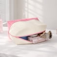 thumbnail image 5 of Aspire 4 Pack Cotton Canvas Makeup Bag with Contrasting Bottom Multi-Purpose Cosmetic Bag with Zipper Blank DIY Craft Bag-Natural / Navy, 5 of 7