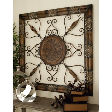 DecMode Indoor Brown Metal Rustic Wall Decor