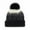Black, variant on QSAWXQZ Women's Winter Pom Pom Beanie Hat Fuzzy Knit Cap Soft Warm Faux Fur Ball Skull Cap Gray Free Size