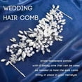 thumbnail image 4 of Wedding Hair Comb Silver Rhinestone Headpiece Pearls Crystal Prom Hair Pieces Flower Bridal Hair Clips Decorative Bridesmaids Bead Hair Side Combs Brides Hair Accessories for Women (Gold), 4 of 4