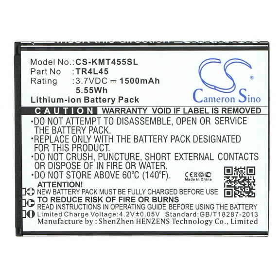 1500mAh TR4L45 Battery for KAZAM Trooper 445L