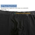 thumbnail image 3 of TAPUU Mens Underwear Bamboo Rayon Moisture Wicking Boxer Briefs with Pouch (Black/Blue-Waist 4*Pack,Large), 3 of 7
