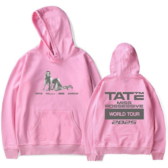 Tate Mcrae Miss Possessive 2025 World Tour Hoodie Unisex Hooded Sweatshirt Fashion Pullovers