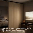 thumbnail image 3 of DONGPAI Extra Large Room Divider Curtain, Indoor/Outdoor Multifunctional Vertical Drapes with Hooks Waterproof Shower Curtain for Living Room Bedroom Bathroom, 100"x 84", Beige, 1 Panel, 3 of 9