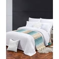 thumbnail image 3 of Xipuska Teal Brown Ombre Bed Runners for Twin Size Bed, Decorative Bed Throws for Foot of Bed, Modern Gradient White Geometric Bed Runner Sofa Throw Bedding Scarf Protector Slipcover/Hotel, 3 of 6