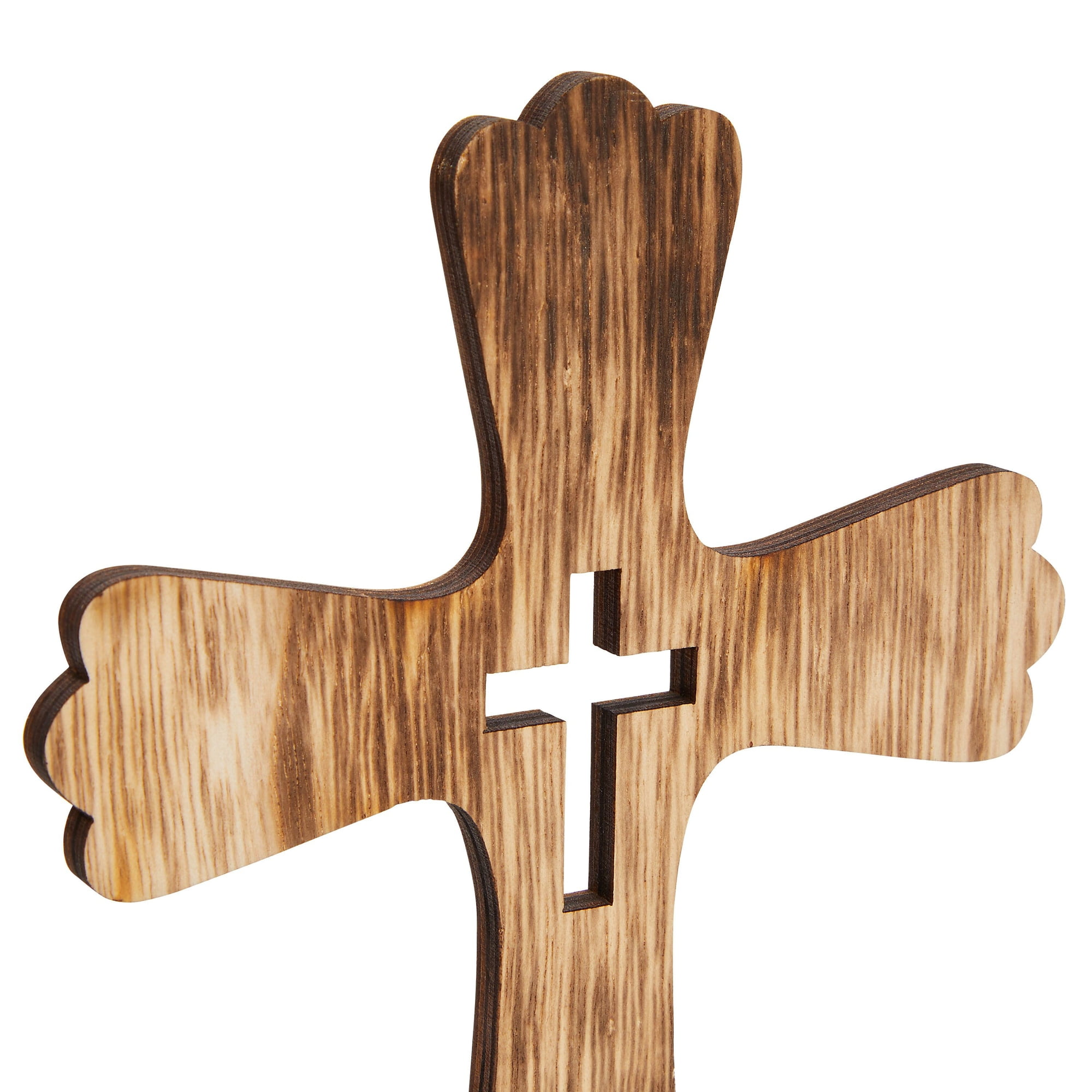 Beeveer 48 Pcs Christmas Nativity Wooden Crosses for Baptism