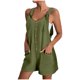 thumbnail image 1 of Mono corto de verano informal con botones para mujer - Poliéster, sin mangas, pantalón corto ancho - S-XXL, 1 of 5