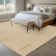 thumbnail image 4 of Large Area Rugs for Living Room Bedroom, Khaki Boho 5'x8' Rug Washable Carpet Runner Indoor Outdoor, Middle Century Modern Abstract Art Non Slip Floor Mats Rug for Kitchen, Bathroom, 4 of 8