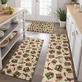 thumbnail image 2 of Beige Christmas Gift Pattern Kitchen Rugs Sets Of 3,Kitchen Runner Rugs Non Skid Washable,Decorative Kitchen Floor Mats for Kitchen,Sink,Laundry,17"x30"+ 17"x47" + 17"x59", 2 of 6