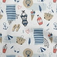 thumbnail image 1 of oneOone Silk Tabby White Fabric Summer Beach Diy Clothing Quilting Fabric Print Fabric By Yard 42 Inch Wide, 1 of 6