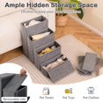 thumbnail image 2 of JJUN Dog Stairs with Storage - 23" H Folding 4-Step Pet Stairs for Small and Medium Dogs, Non-Slip & Soft Adjustable Dog Steps for High Beds Couch Sofa Window, Gray, 2 of 9