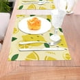 thumbnail image 5 of LNWH Yellow Cartoon Lemon Pattern Placemats, 1 PCS Heat Resistant Washable PVC Table Mats, 18"x12", 5 of 6
