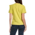 thumbnail image 2 of Gracia womens  Bow Front Ruffle T-Shirt, l, Yellow, 2 of 3