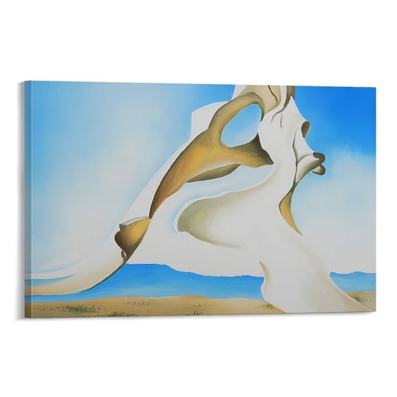 Pelvis with The Distance (1943) by Georgia OKeeffe Painting Poster Home Decor Poster Wall Art Hanging Picture Print Bedroom Decorative Painting Posters Room Aesthetic 12x18inch(30x45cm)