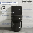 thumbnail image 5 of Liberty 12 in. Rough In 1-Piece 1.1/1.6 GPF Dual Flush Round Toilet in Matte Black, Black Button and Seat Included, 5 of 11