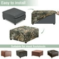 thumbnail image 5 of Xoenoiee Hunting Camo Forest Print Stretch Square Ottoman Cover Folding Storage Stool Furniture Protector Soft Square Slipcover with Elastic Bottom, S, 5 of 7
