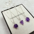 thumbnail image 2 of Raw Amethyst Pendant, 925 Sterling Silver Crystal Necklace, Natural Amethyst Jewelry, Empath Protection Necklace, 6th Anniversary Gifts, 2 of 7