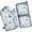 Blue Flowers, variant on Black and White Sea Turtle Kitchen Oven Mitt and Pot Holder Sets 2 Pcs for Baking, Cooking and Grilling, Heat Resistant Up To 392 °F