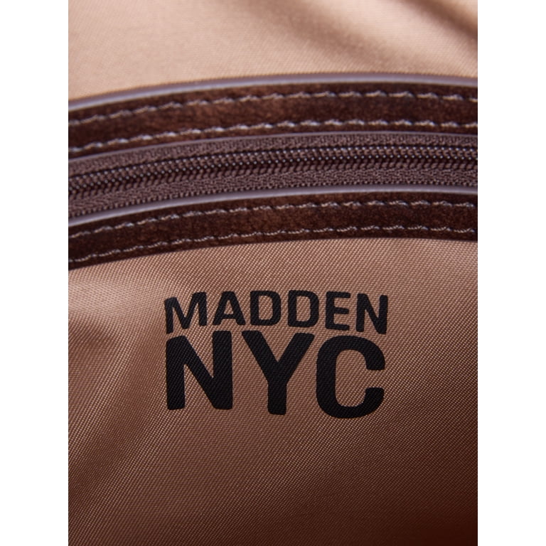 Madden NYC Women's Soft Zipper Satchel, Brown photo 4