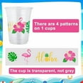 thumbnail image 4 of 50 Pcs Hawaiian Luau Party Cups 16 oz Tropical Luau Drinking Cups Disposable Aloha Pineapple Clear Cup Plastic Hawaii Hibiscus Flamingo Cup for Tropical Birthday Party Supplies, 4 of 7
