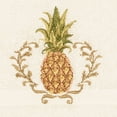 thumbnail image 3 of Authentic Hotel and Spa Turkish Cotton Pineapple Embroidered Cream 4-piece Washcloth Set, 3 of 3