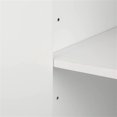 White Modern Sideboard with Adjustable Shelves Four Doors and Metal