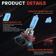 thumbnail image 3 of For Nissan Altima 2007-2015 2PCS 4200K Warm White Halogen Headlight High Beam Bulb, 3 of 7