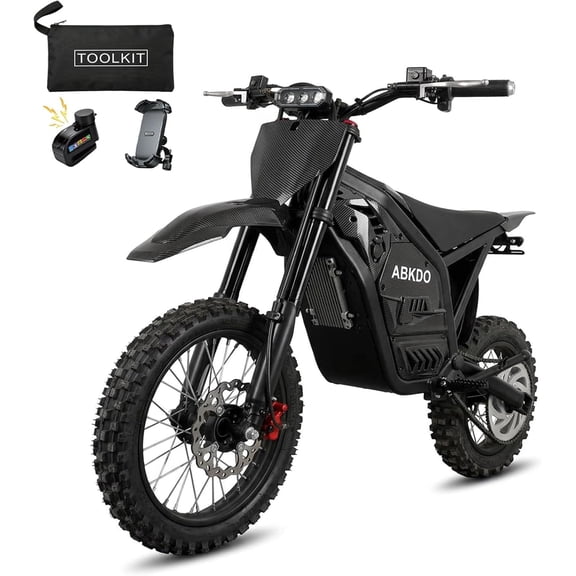 ABKDO Electric Motorcycle for Adults & Teens, 4000W Peak Motor Electric Dirt Bike, up to 45 mph 40 Miles Range, 48V 23Ah Battery Ebikes, UL 2272, 14"/12" Tires E Moto Bike