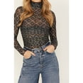 thumbnail image 3 of Free People Women's Under It All Printed Bodysuit - FP110221CY-NVY Medium  US, 3 of 4