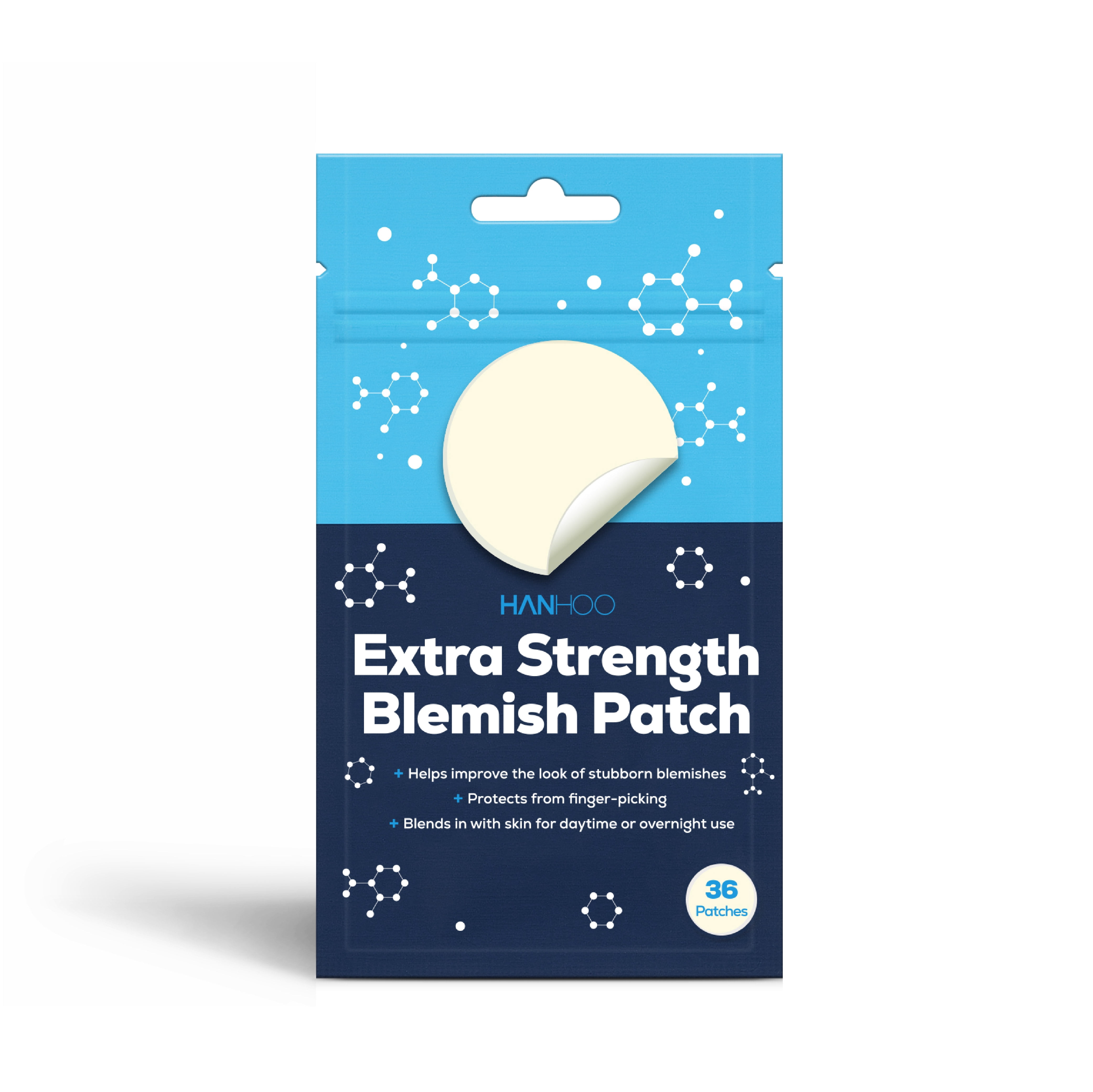 (2 pack) Hanhoo Extra Strength Blemish Patch with Salicylic Acid and Hydrocolloid, Latex-Free, Acne Treatment for All Skin Types, 36 Ct.