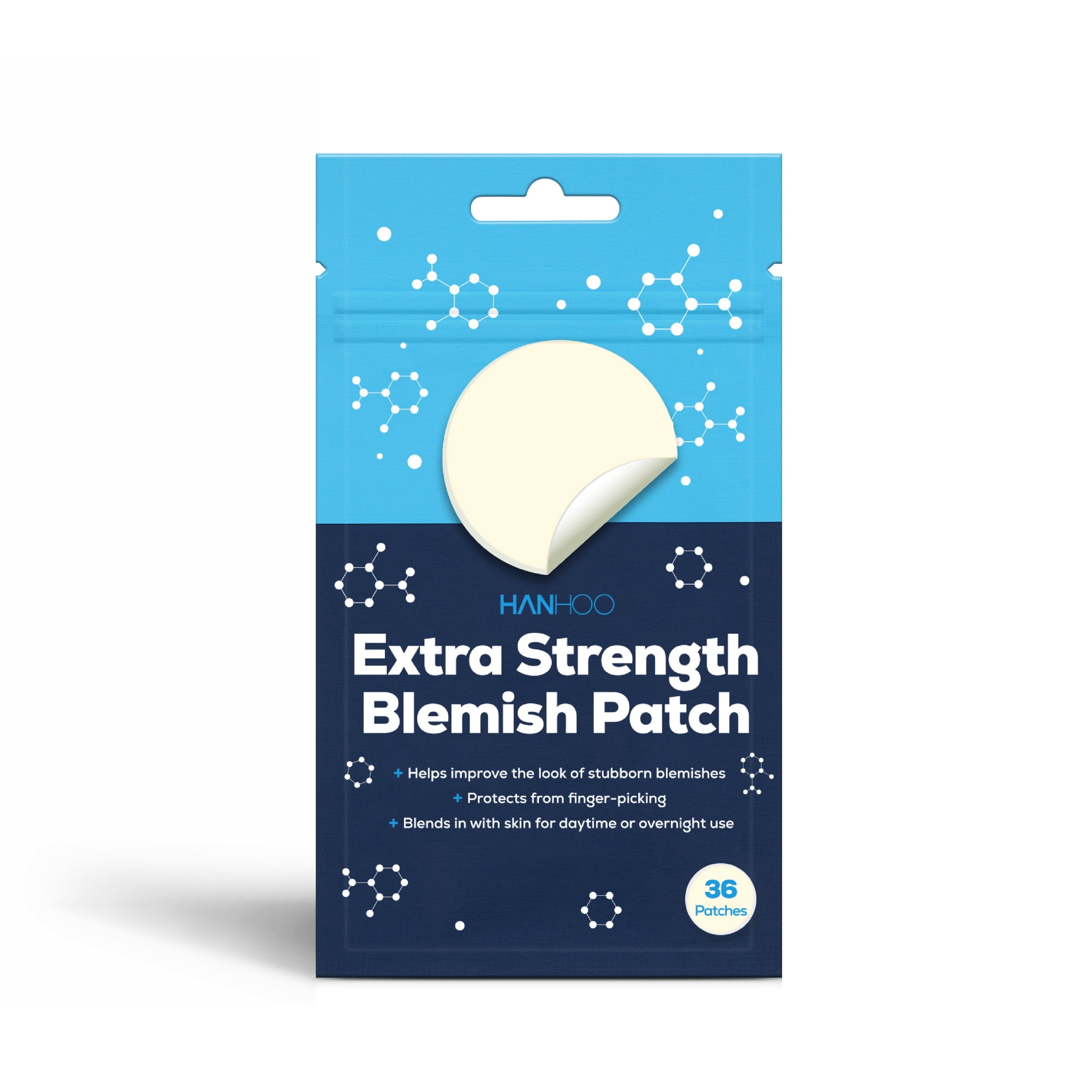 Hanhoo Extra Strength Blemish Patch with Salicylic Acid and Hydrocolloid, Latex-Free, Acne Treatment for All Skin Types, 36 Ct.
