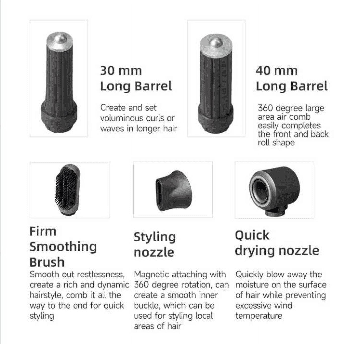 Airevé Hair Care- 5 in 1 Hair Air Styler - Rotating Hair Dryer Brush 110000 RPM for Fast Drying & Hot-Air Automatic Wrap Curlers for Curling, Frizz-Free Blow Dryer Brush for Straightening Volumizing