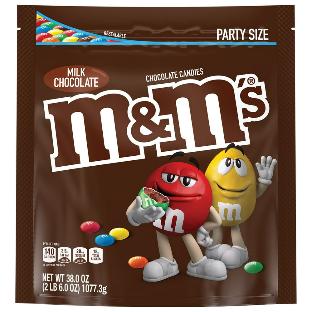 M&M'S Milk Chocolate Candy, 38Ounce Party Size Bag