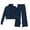 Navy, variant on GobdXE Girls Solid Color 2-Piece Activewear Set, Zip-Up Jacket & Flare Leggings Color:Sky Blue,Size:6-7 Years
