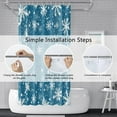 thumbnail image 4 of Snowflakes Shower Curtain for Bathroom Christmas Decor Stall RV Shower Curtain Set with Hooks 36x72inches Cold Ice White Snow Flowers X-mas Waterproof Fabric Shower Curtains, 4 of 6