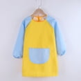 Hienoo Art Apron for Kids Long Sleeve Color Block Painting Smock with ...