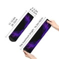 thumbnail image 3 of Breathable Athletic Socks Black Purple Abstract Cushioned Quarter Socks for Men Women, 3 of 7