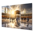 thumbnail image 2 of Designart "Kaaba Reflection Islam wall art I" Islamic Metal Wall Décor Set, 2 of 5