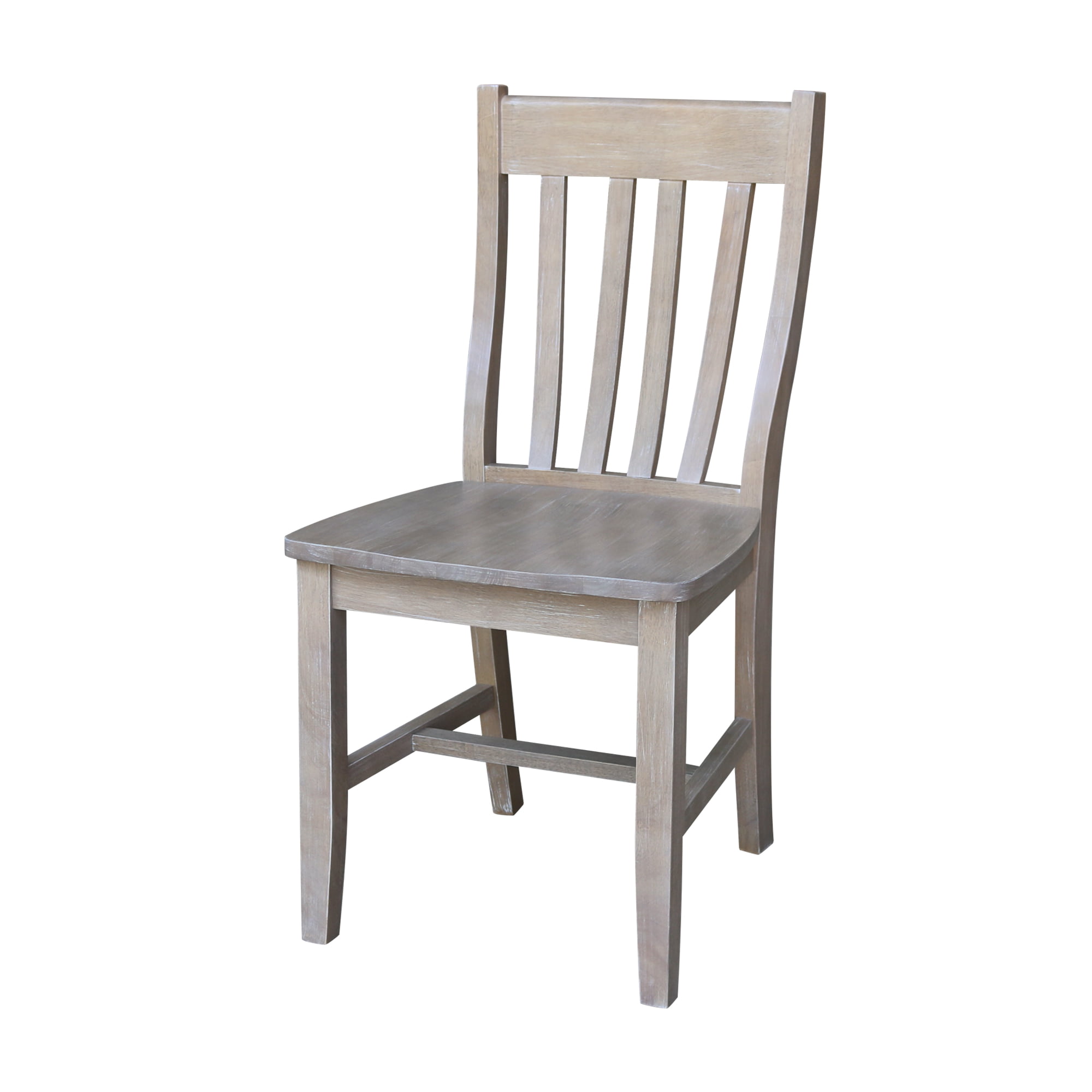 Cafe Dining Chair In Washed Gray Taupe, Grey Wash Wood Dining Chairs