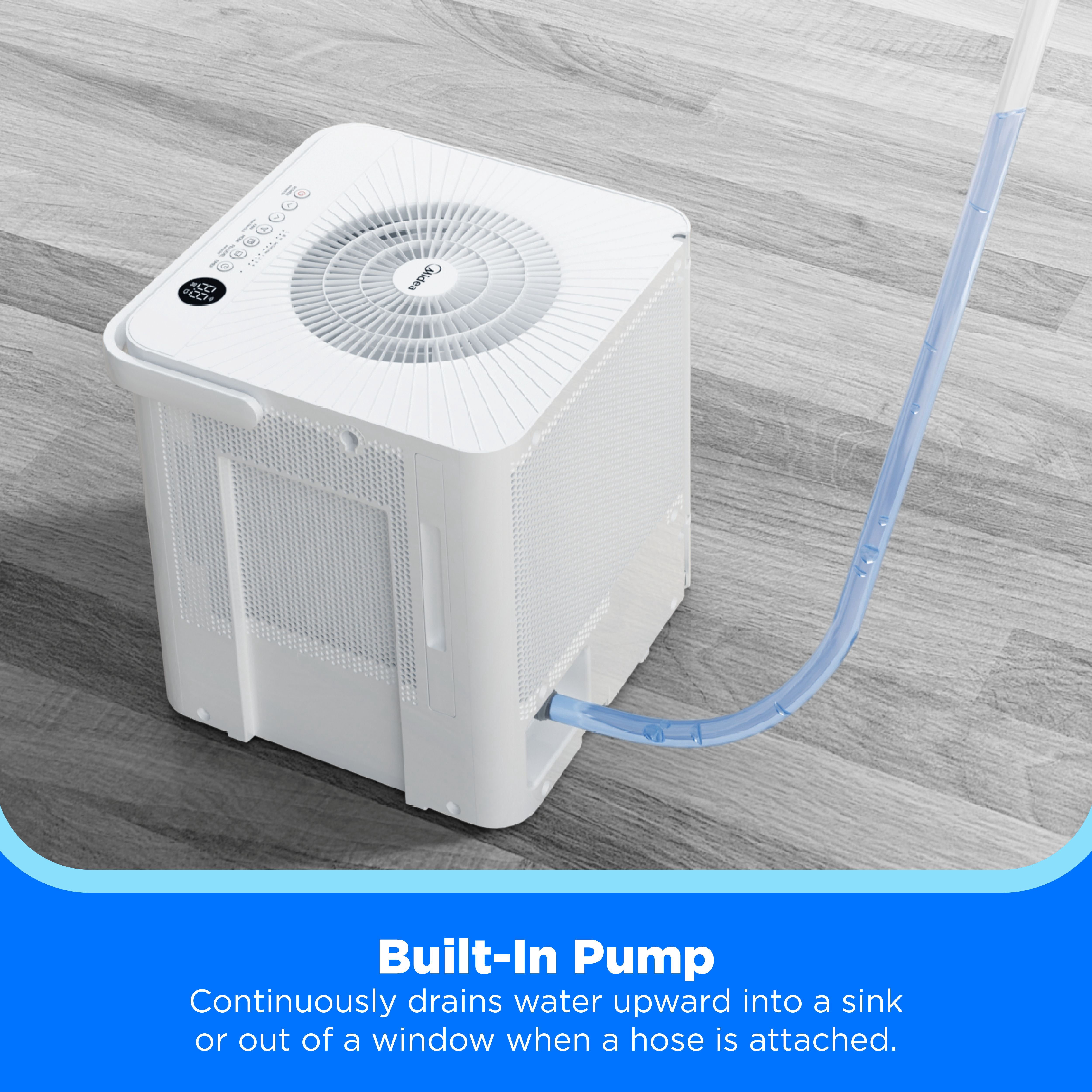 Midea Midea Cube 50 Pints 4500 Sq Ft Dehumidifier in White - Bucket Full Indicator